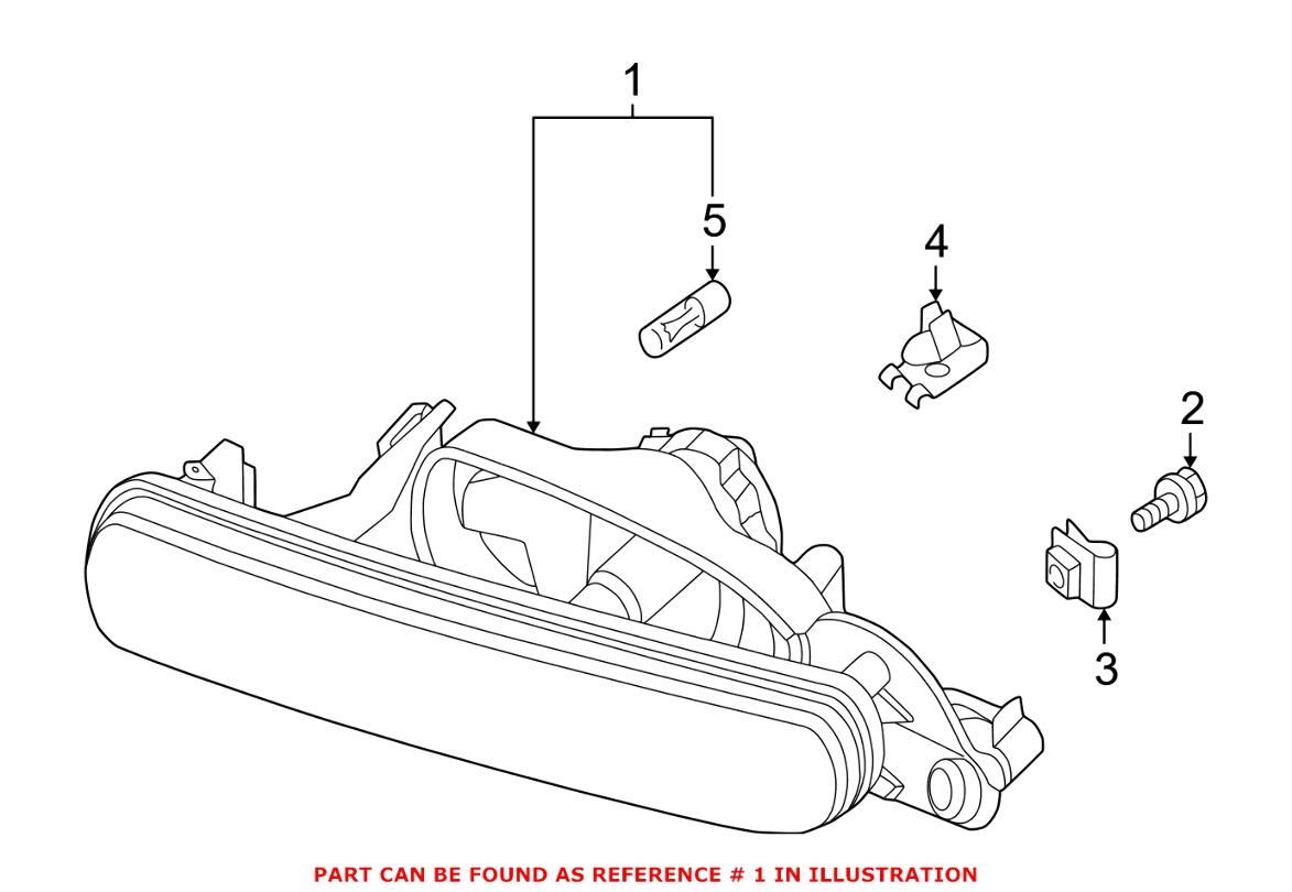 BMW Foglight Assembly - Driver Side 63178361951